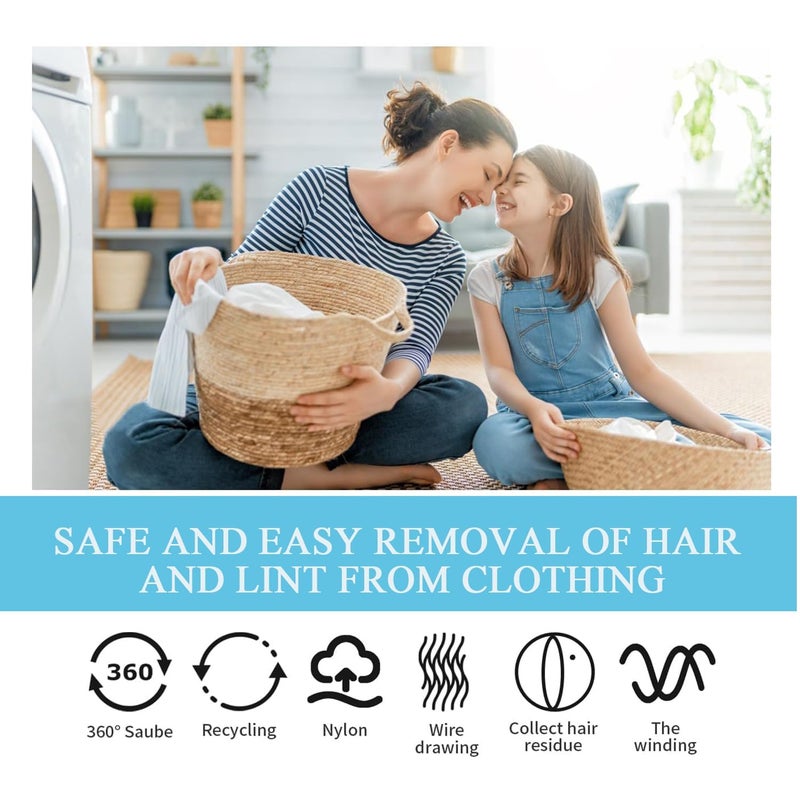 wdcfxy [12 Pack] Reusable Pet Hair Remover for Laundry - Dog Hair Catcher Dryer Sheets with Non-Damage Design, Fits Clothes/Bedding/Washer Machine - 2X Efficiency Lint Traps - Image 3